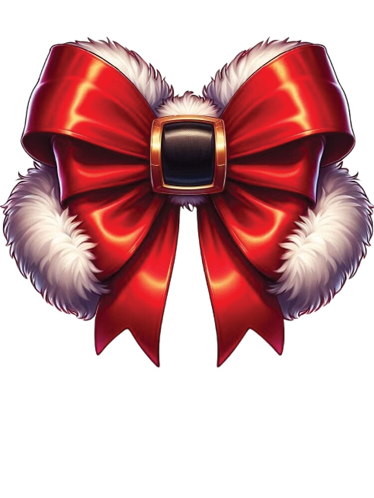 Santa's Red Coquette Bow - Luxurious Christmas Decoration Design by Fernandink1