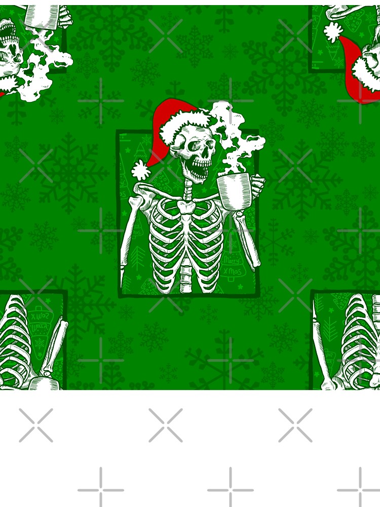 goth christmas skull coffee skeleton by Gossip Rag