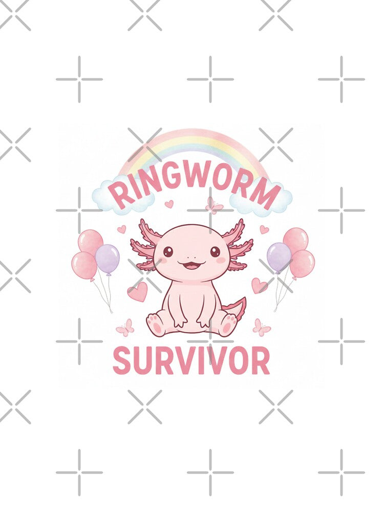 Axolotl ringworm survivor funny gag adult humor novelty meme by CheeseBlueprint