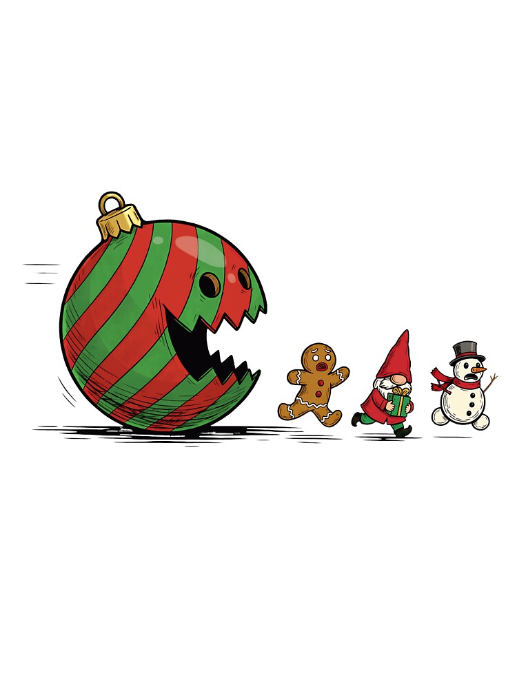 Funny Christmas Ornament Chase Cartoon Design by NicoleBen49806