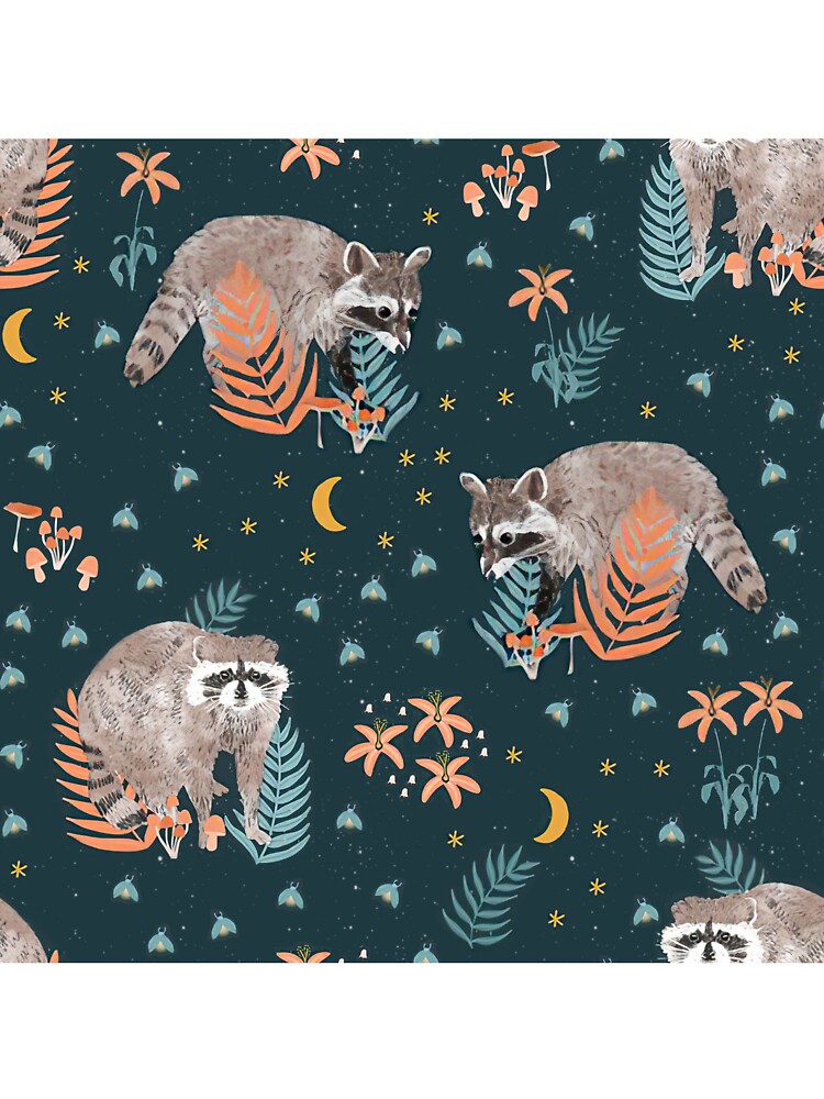 Raccoons Mushrooms Forest by SweetThreads79