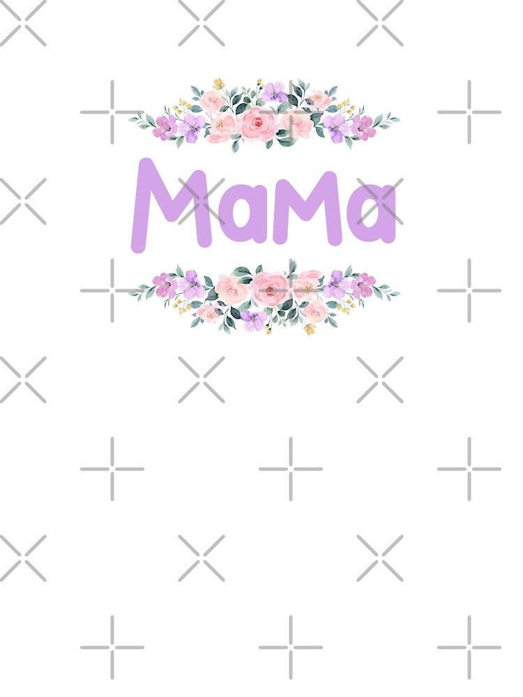 Purple Flower Mama Name Label by NormadWorld
