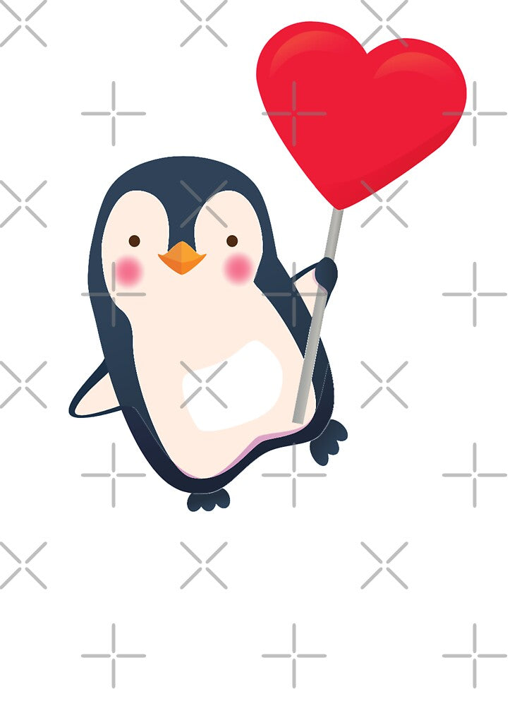 Romantic Penguin Heart Winter Love by treasure-crafts