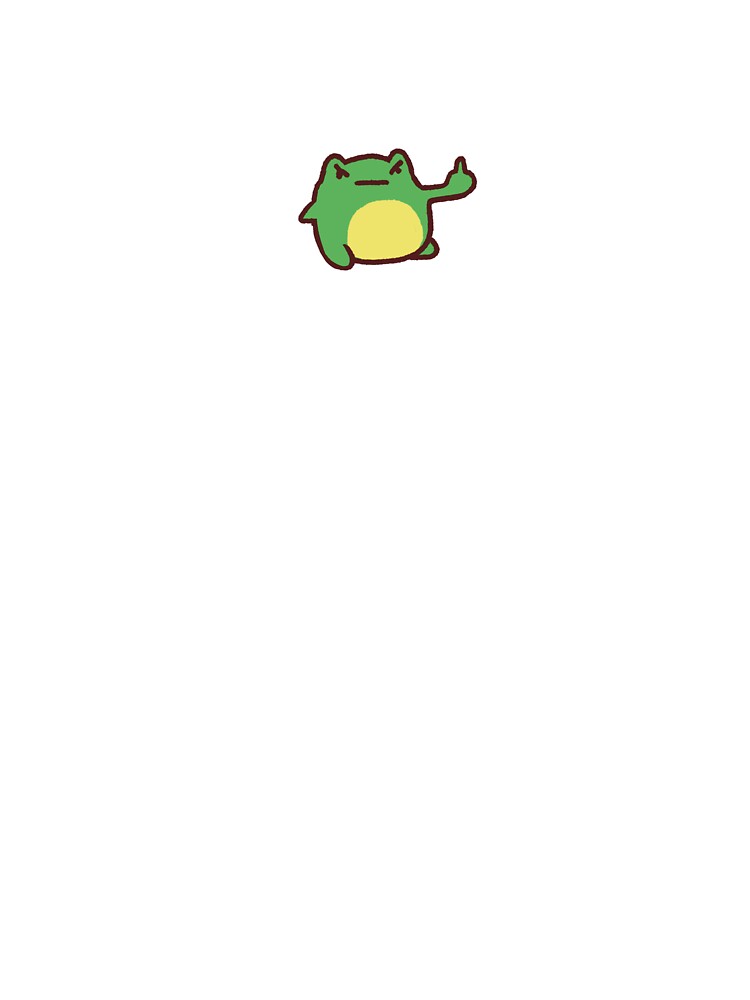 Rude Grumpy Frog Middle Finger Funny Attitude Toad by Frog_Lover