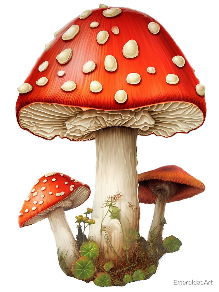 Fungi Frenzy: A Set of Amanita Muscaria Cutouts to Add Some Whimsy to Your Crafts by EmeraldeaArt