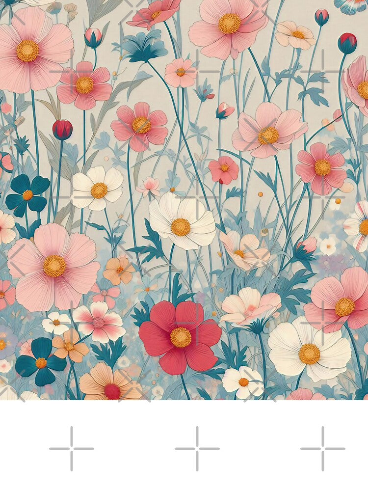 Lowkey Pastel Colour Flowers Garden by Bentenya