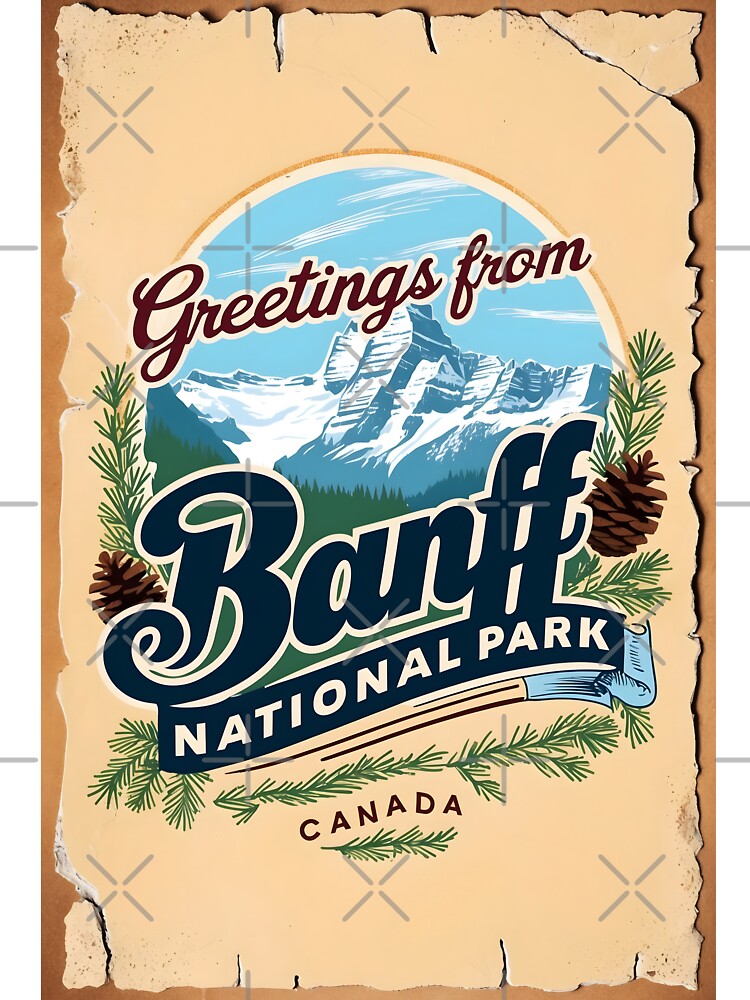 Banff National Park Canada Postcard Vintage Travel Retro by TravelPostcardGems