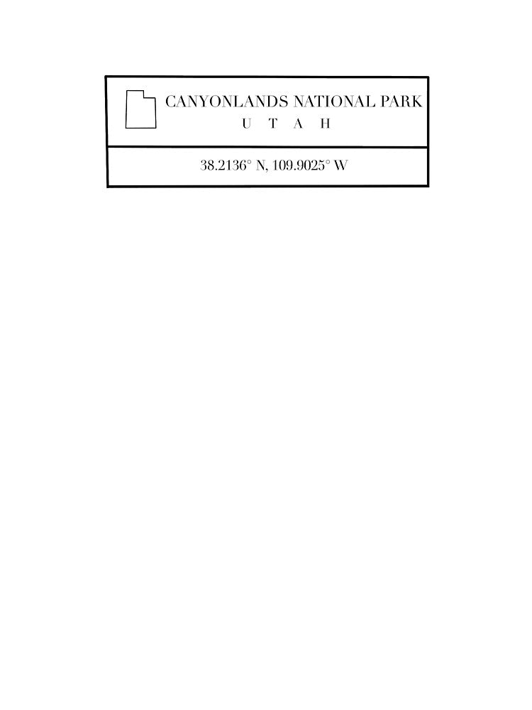 Canyonlands National Park Utah Coordinates by Emily Designs
