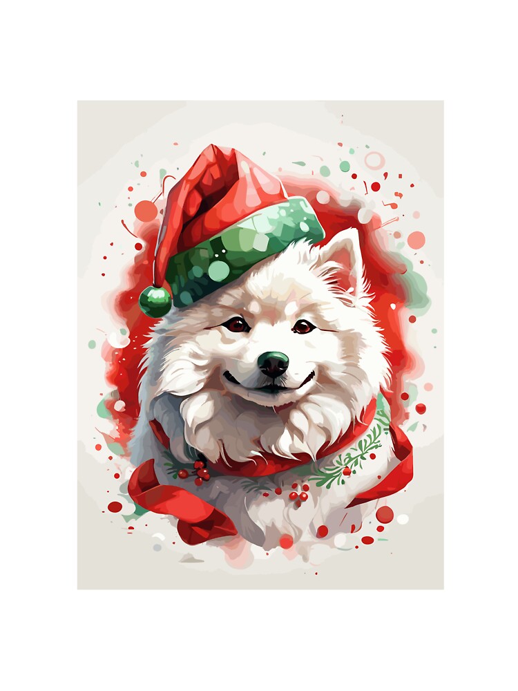 Samoyed Wonderland: Christmas Dog Illustration by cutie1pie1dogs