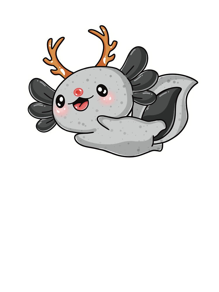 Rudolph Reindeer Axolotl by CozyBeeCreates