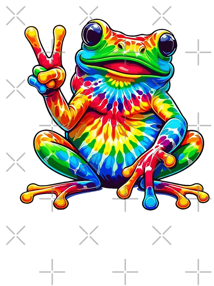 Bring good vibes everywhere with this psychedelic rainbow frog sticker by PIXEL POP DESIGNS - Beyond the Norm!
