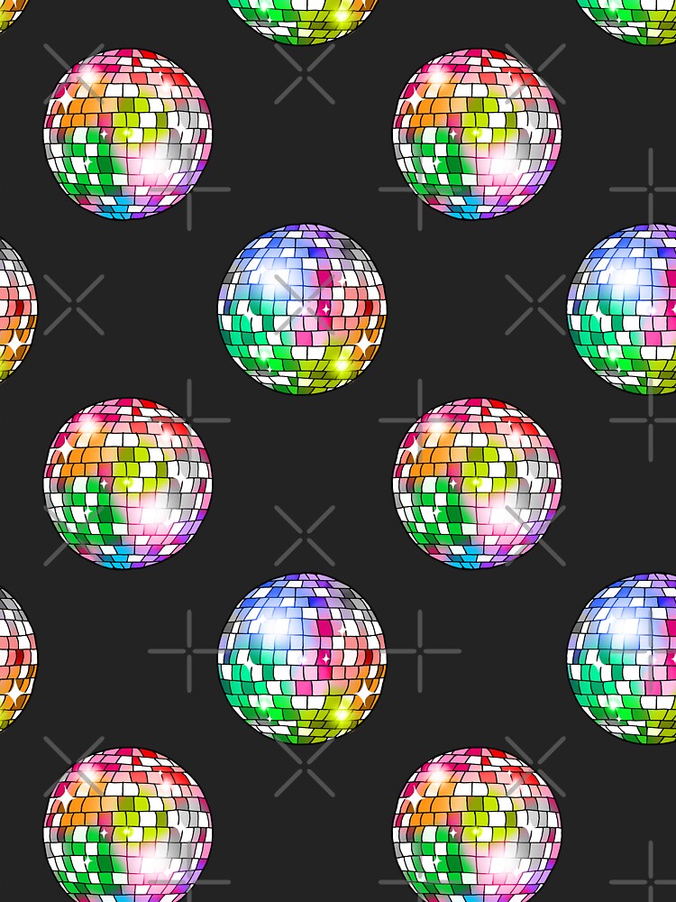 Rainbow Disco Balls Polka Dots by IrishVikingDesigns