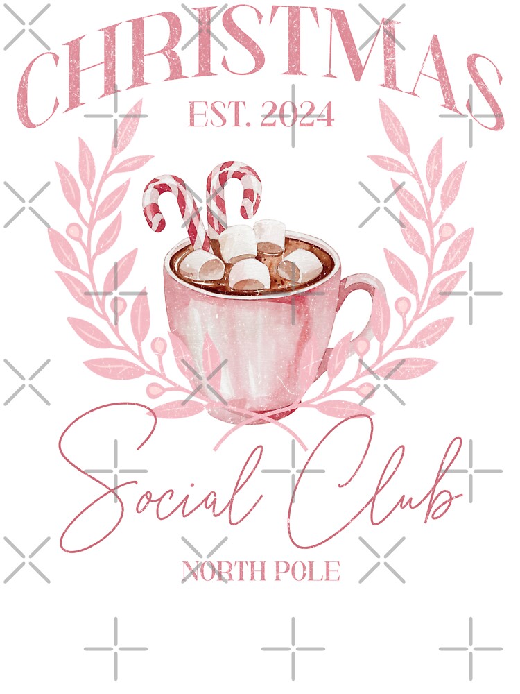 Christmas Social Club Retro Holiday Design Cozy Winter by InspireHubWear