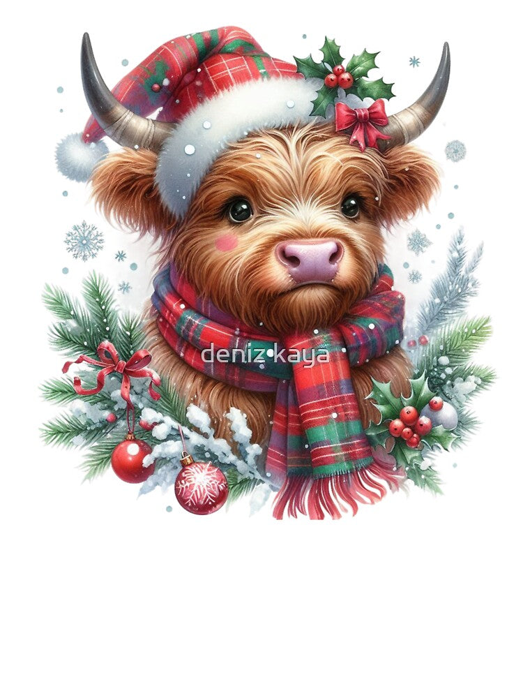 Highland Cow,Christmas,New Year by deniz kaya