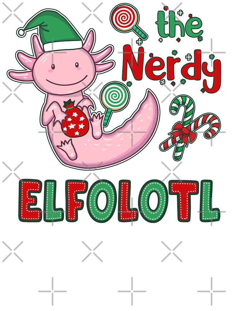 Christmas Axolotl Elf - The Nerdy Elfolotl by GrimButterfly