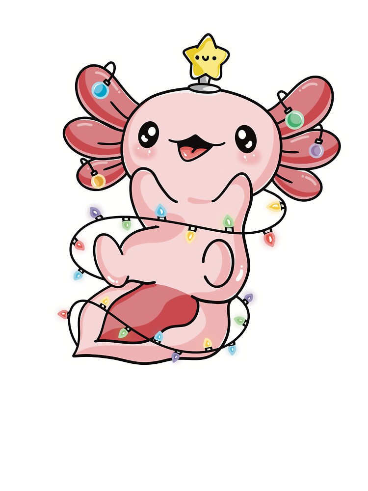 Holiday Lights Axolotl by CozyBeeCreates
