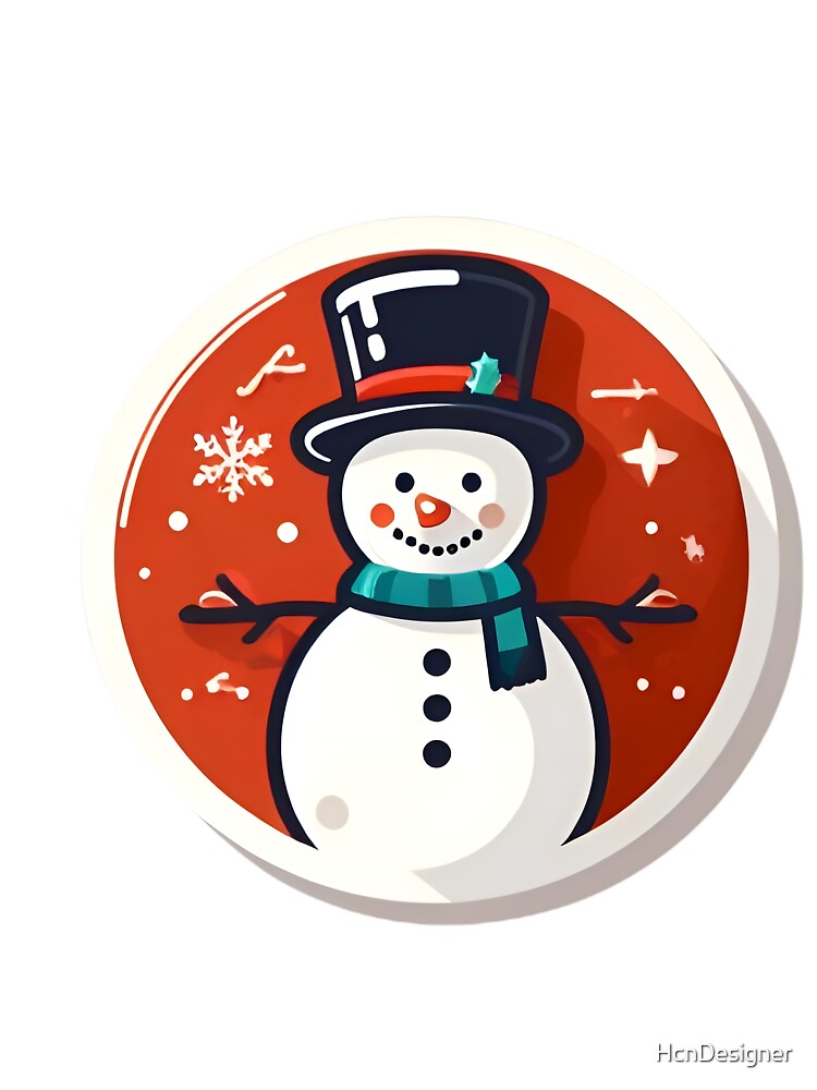 Christmas Snowman Cute Sticker by HcnDesigner