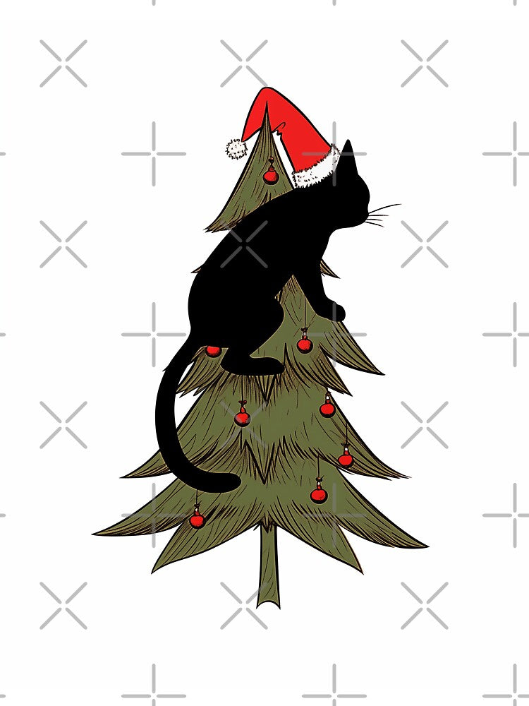 Cat on christmas tree by filigreedigital