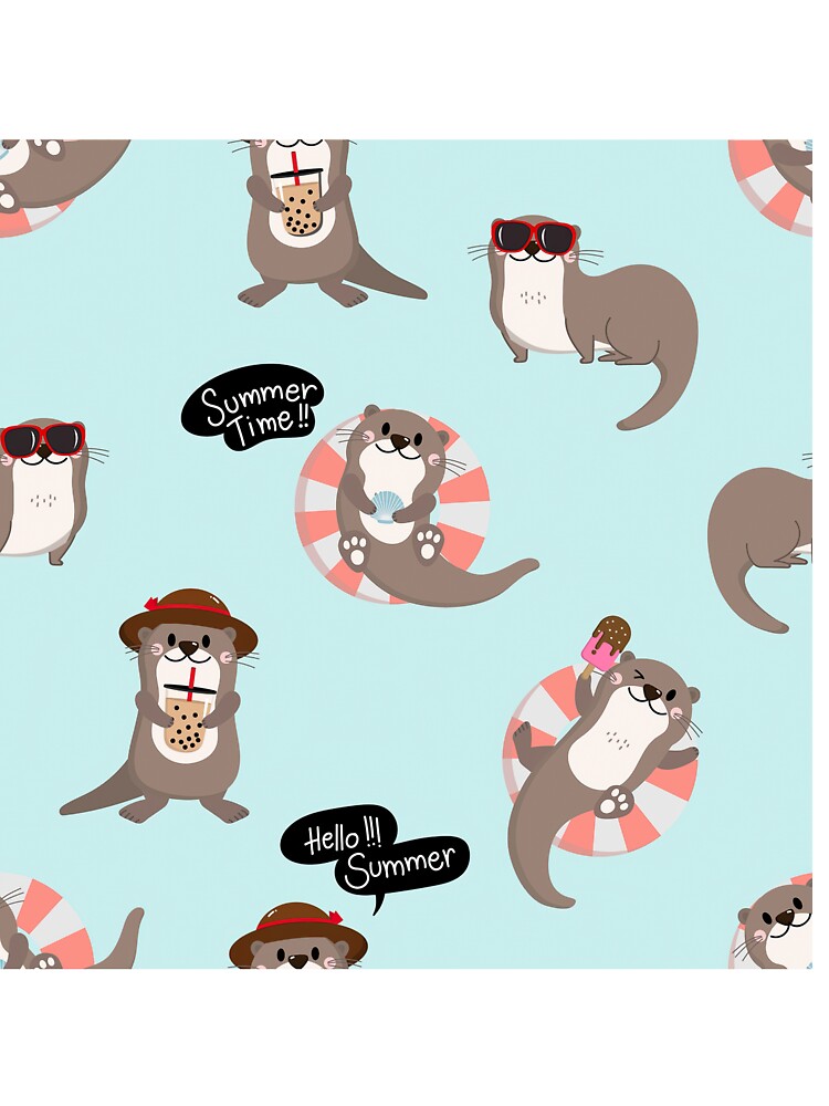 Summer Time Otters by AletacStore