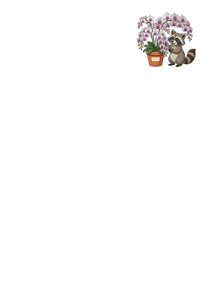 Raccoon with Orchid by plantsbyraccoon