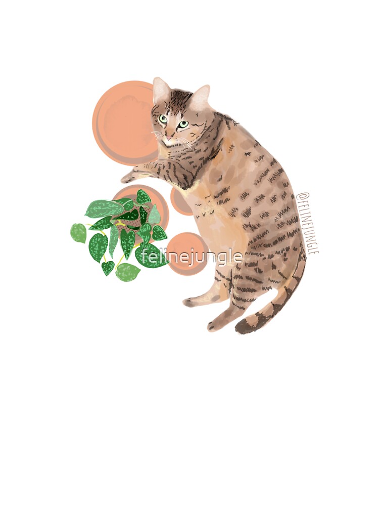 Chunky Cat & Plant by felinejungle
