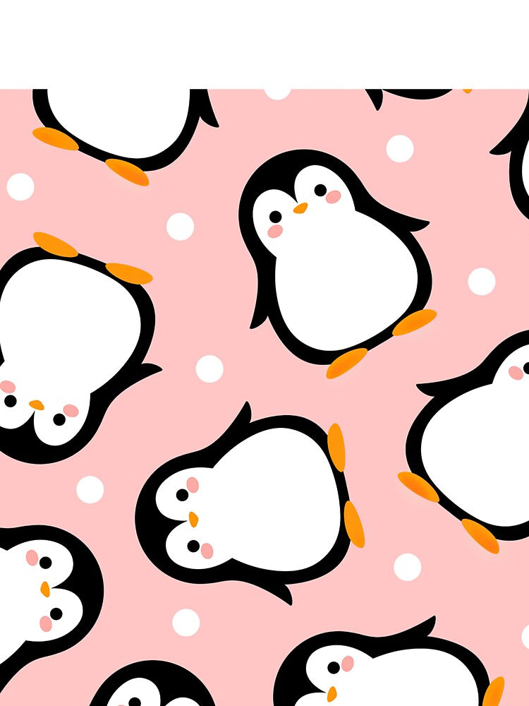 Cute Penguin On Pink by AletacStore