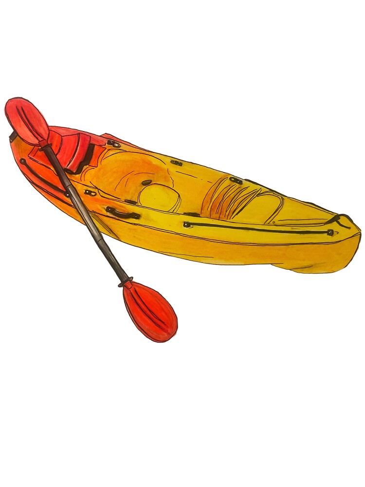 Hand Drawn Kayak by Lena Draws