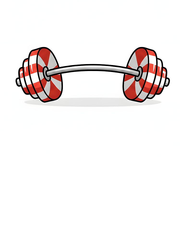 Candy Cane Barbell Funny Christmas Weightlifting Graphic by AestheticCore Designs