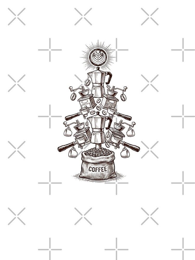 Coffee Christmas Tree – Barista Holiday Design by Imaginationbeyond