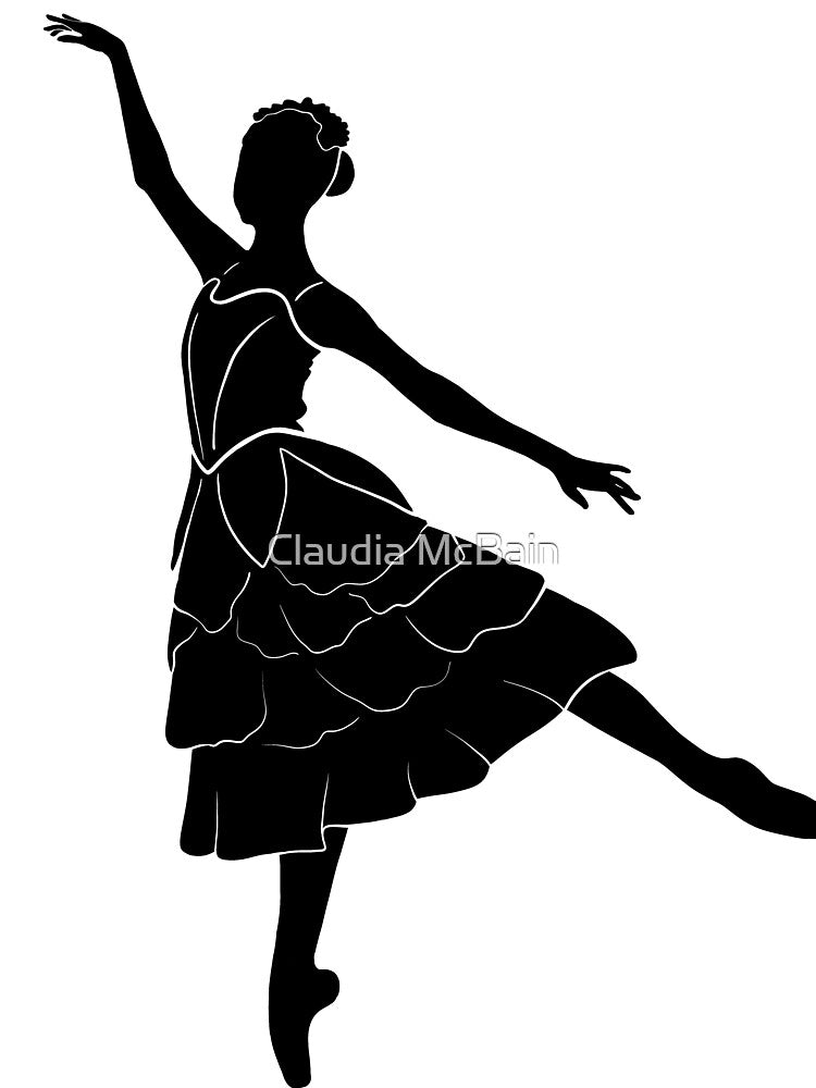 The Nutcracker Waltz of the Flowers Silhouette by Claudia McBain