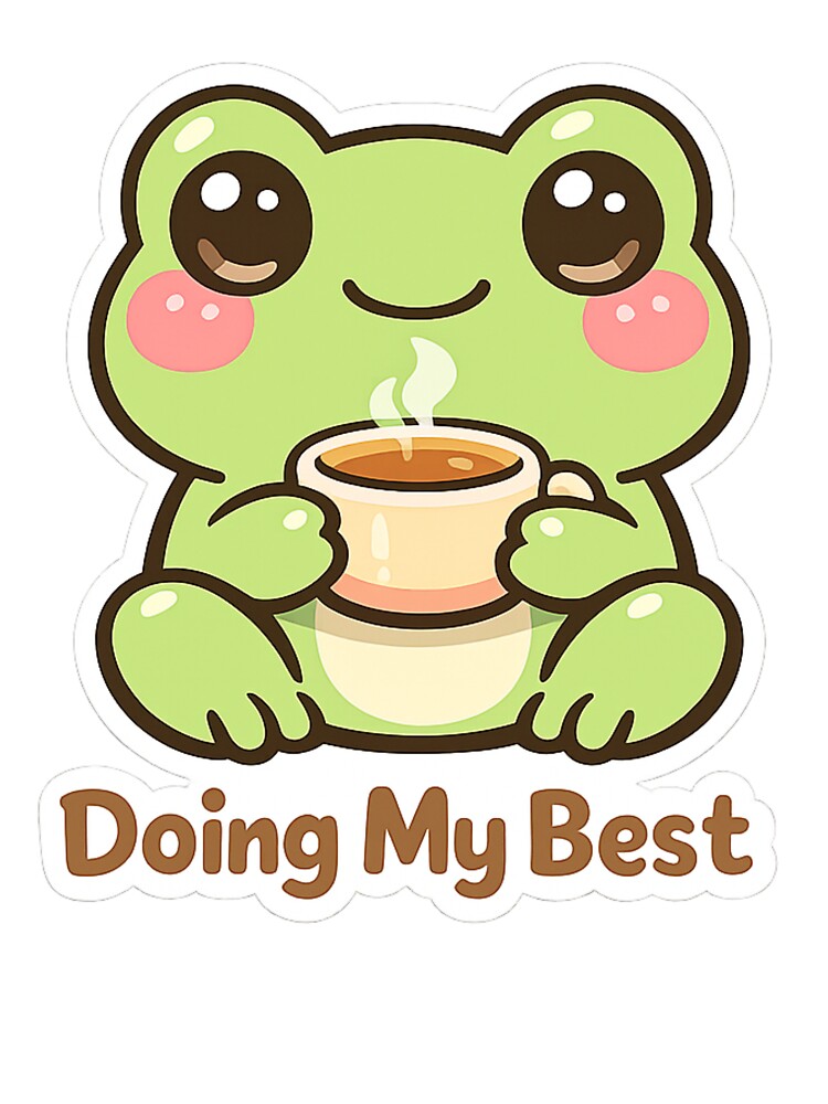 Emotional Support Animals - Emotional Support Frog – Doing My Best Cute Kawaii Frog by MoodMinistry