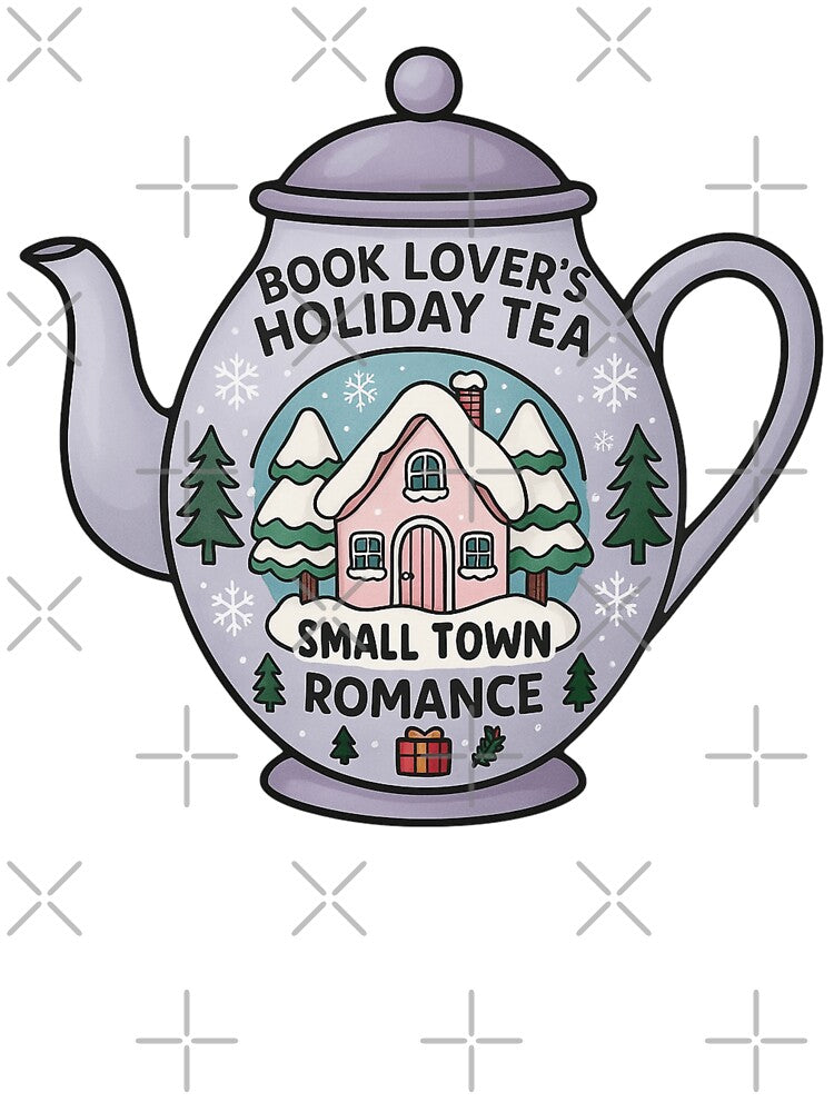 Christmas Bookish Small Town Romance Tea Pot by BookishEve