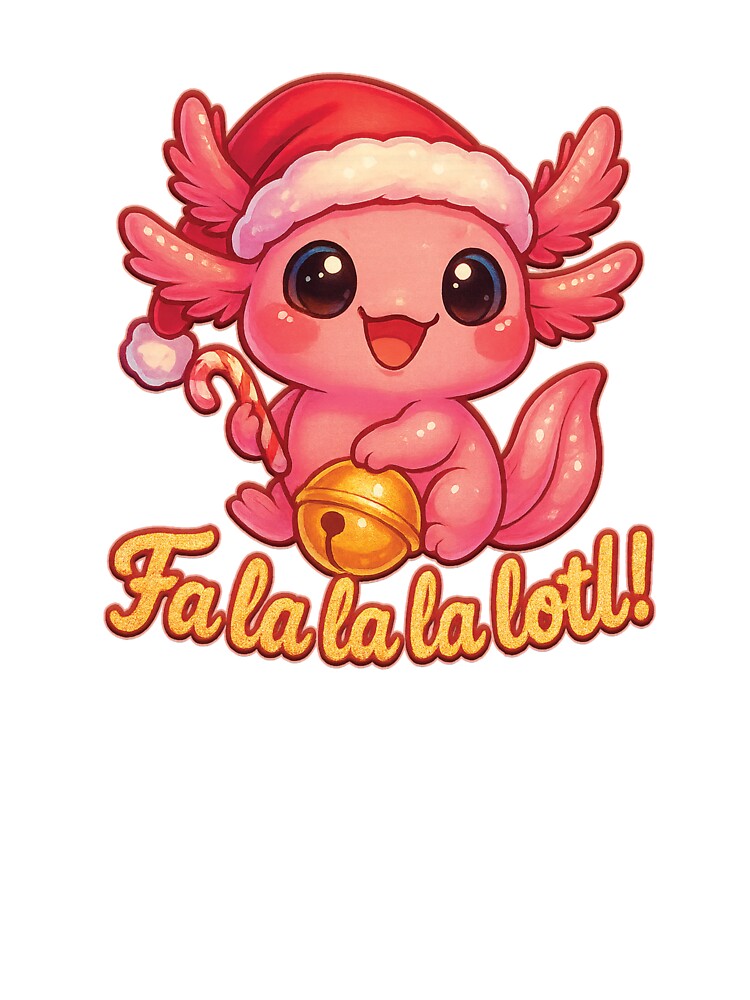 Fa La La La Lotl – Cute Christmas Axolotl Pun Holiday Design by tronictees