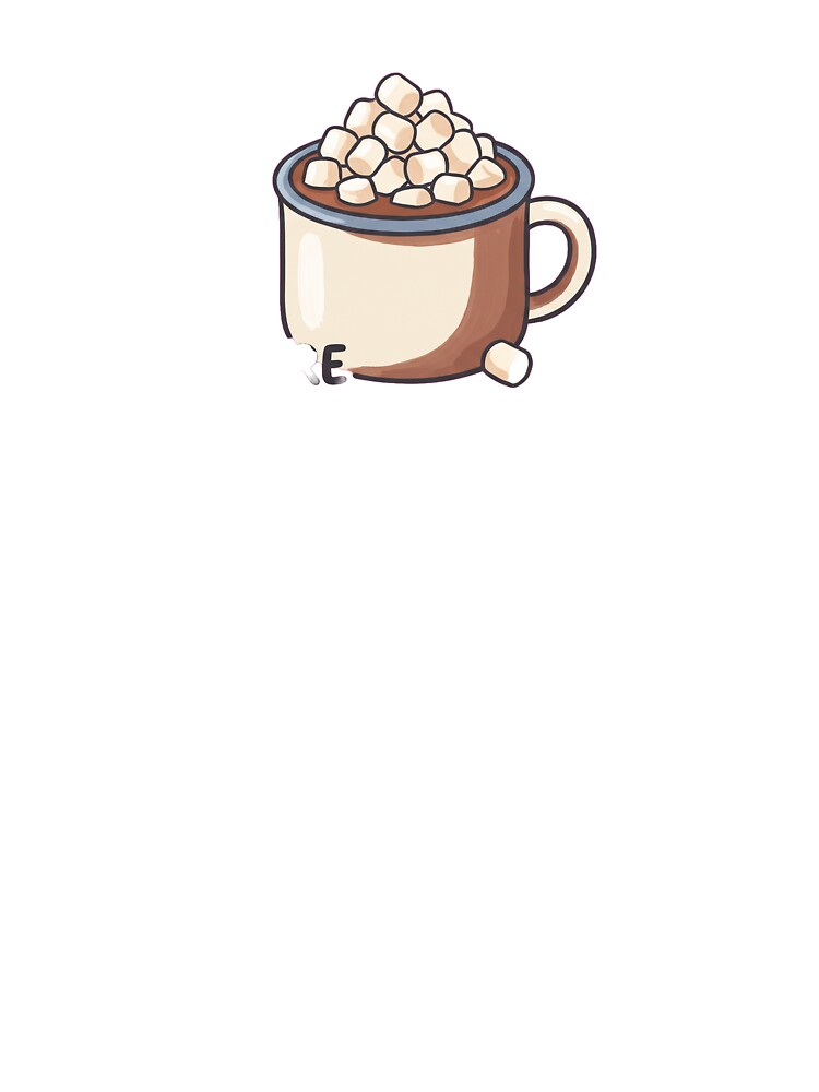 Hot Chocolate Marshmallow Cozy Illustration Sticker Design by Ninjacatoff