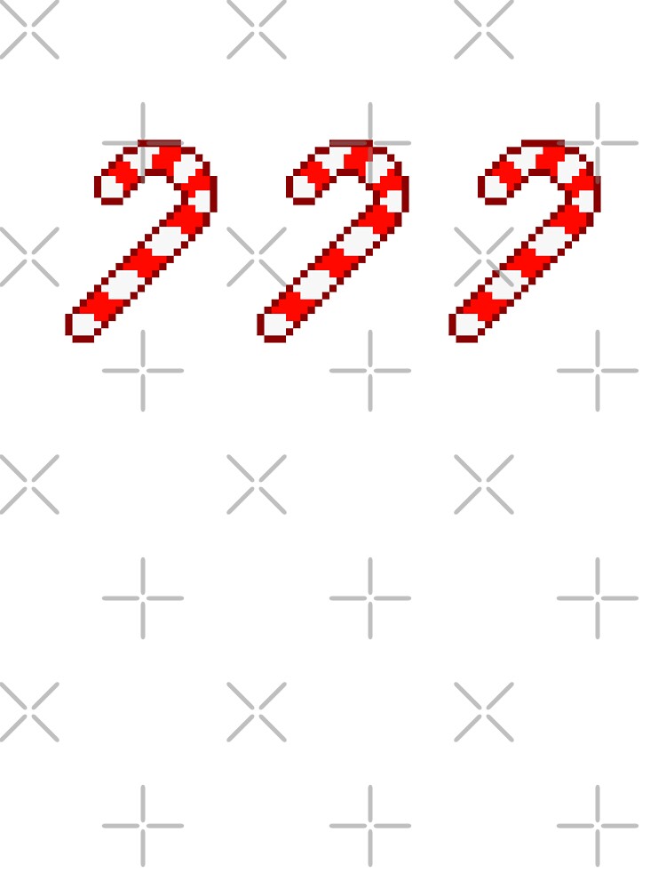 Pixel Art 3 CANDY CANES - Red Outline 1 by akaiawa