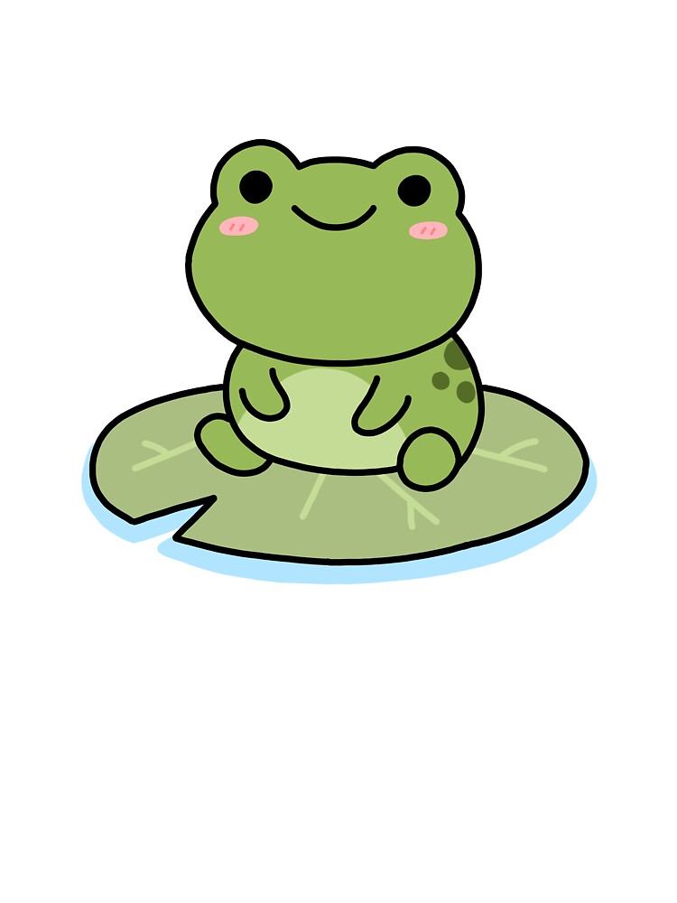 Cute Sleeping Frog on Lily Pad by artwithsushie