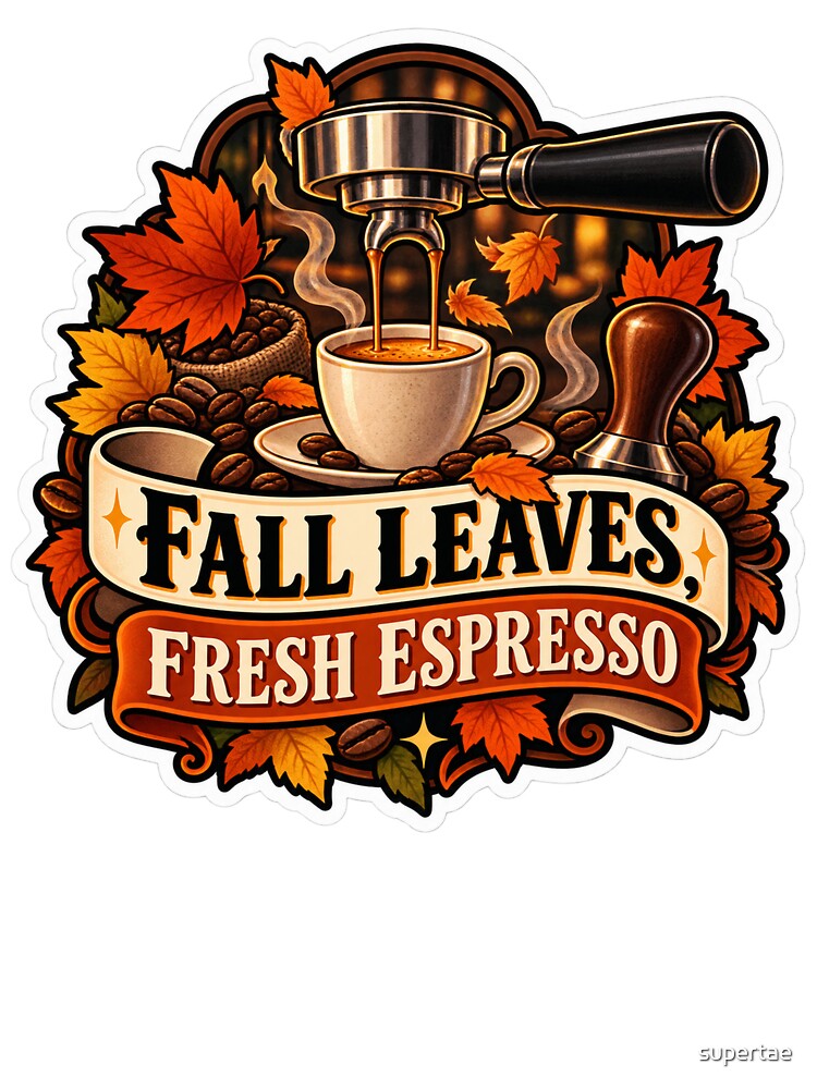 Fall Leaves, Fresh Espresso Barista by supertae