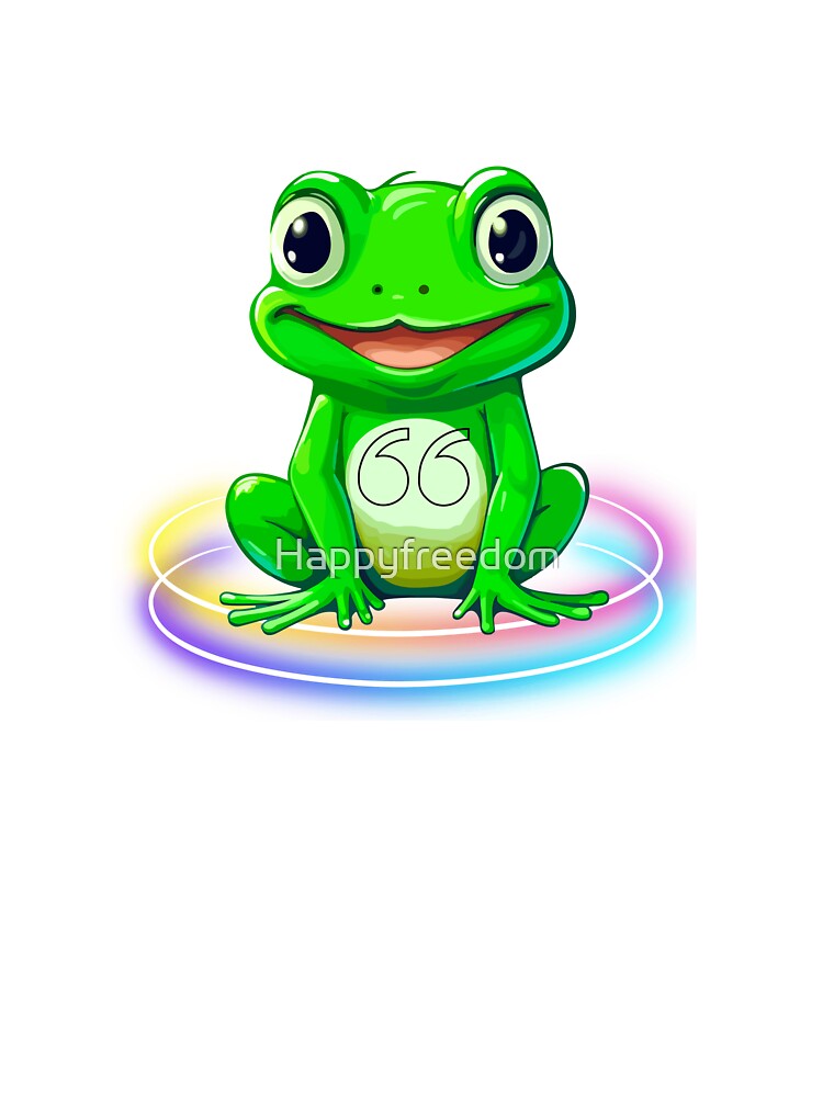 Cute Green Frog with Big Eyes and Lucky 66 Lucky Cute Green Frog with Big Eyes and Number 66 by Happyfreedom