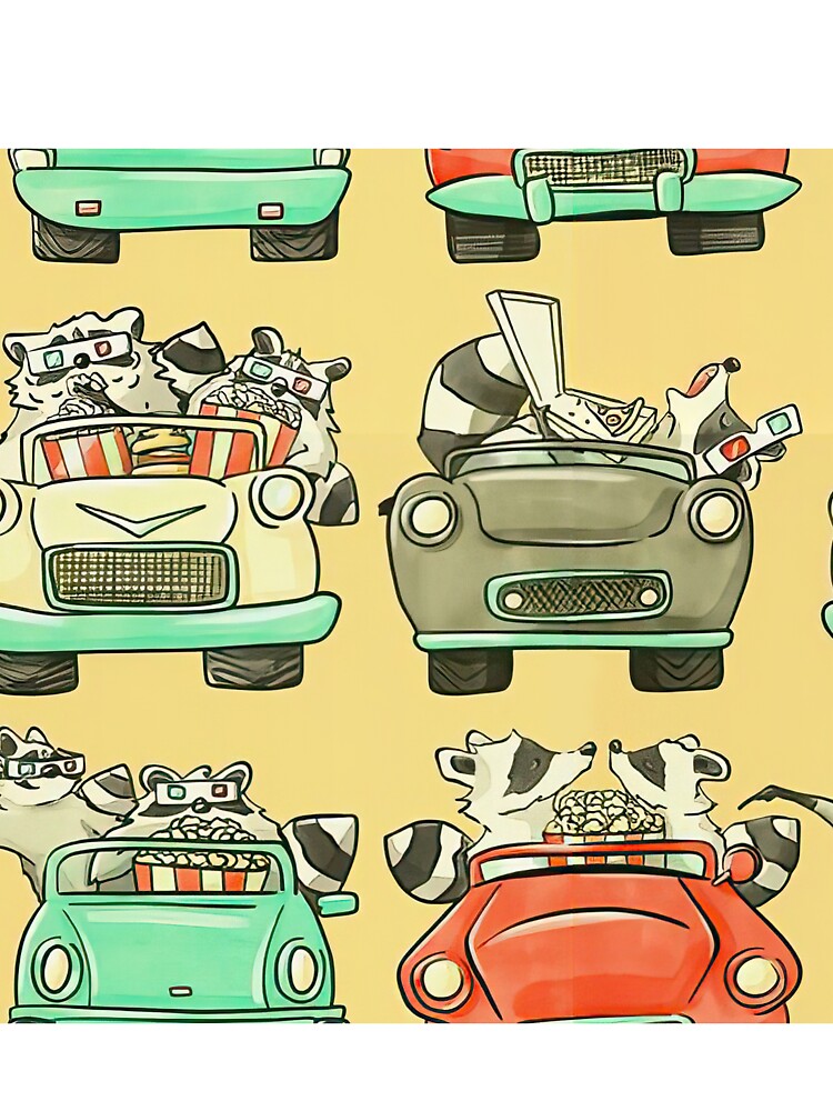 Raccoons Hippie Cars by SweetPea49