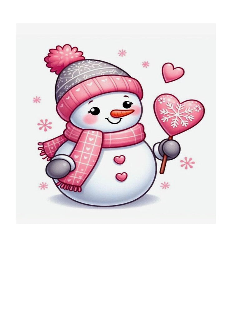 Cute Snowman Lollipop Charm Artwork by NivyasArtistry