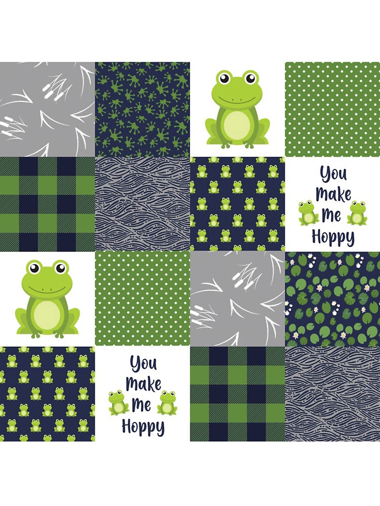 Frog plaid pattern background by aggiexnjoz