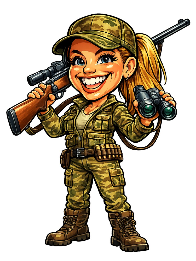 Huntress Cartoon by AlexLineArt