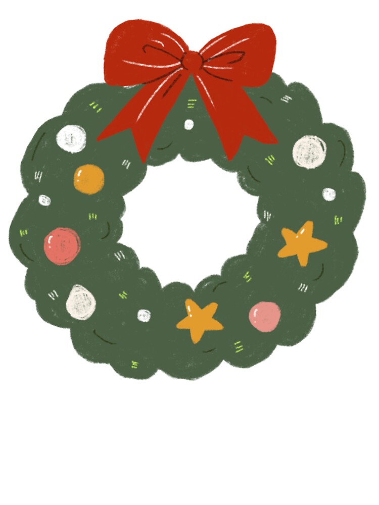Christmas Wreath with Ribbon and Decorations by thesalynn