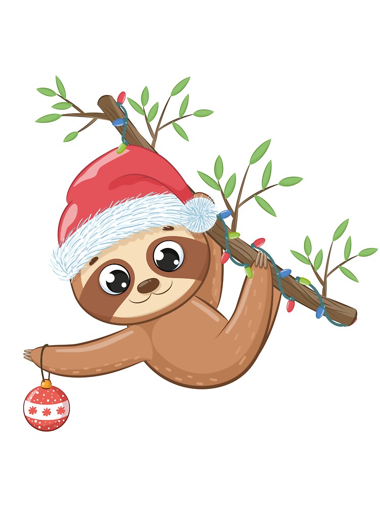 Cute,adorable,kawaii christmas sloth by PonyAddiction