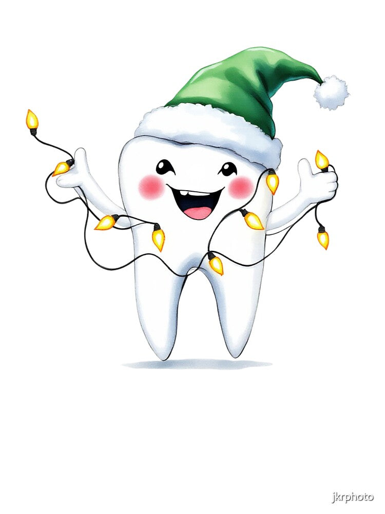 christmas tooth whit festive lights by jkrphoto