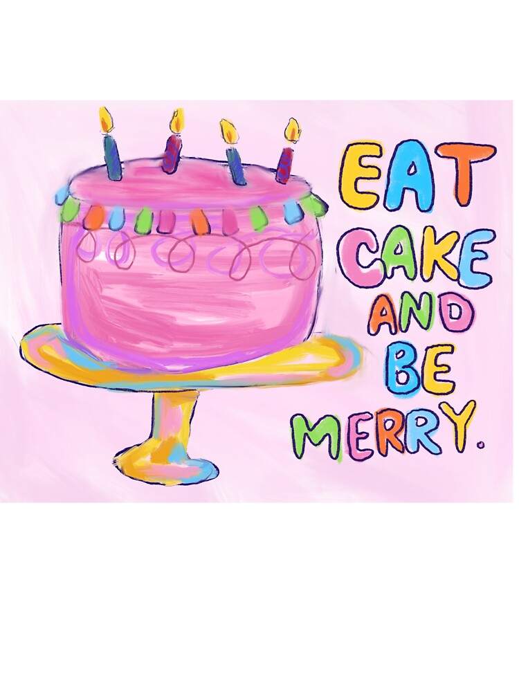 Eat Cake and Be Merry Christmas Cake Design by kenzie-cake