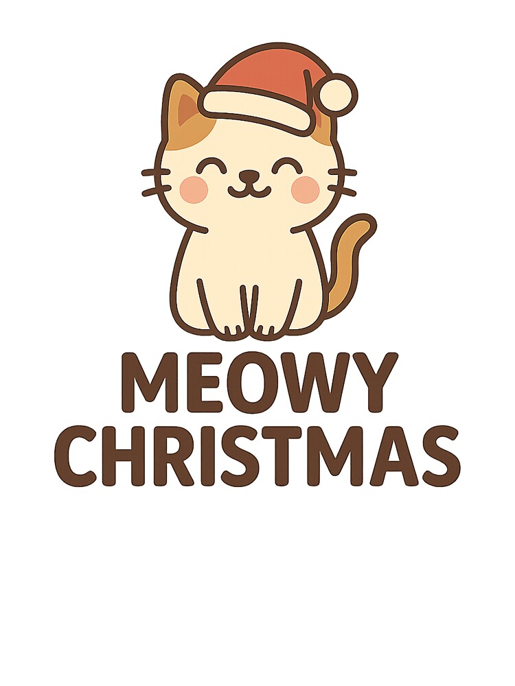Meowy Christmas – Cute Kawaii Holiday Cat Design by StyleLap