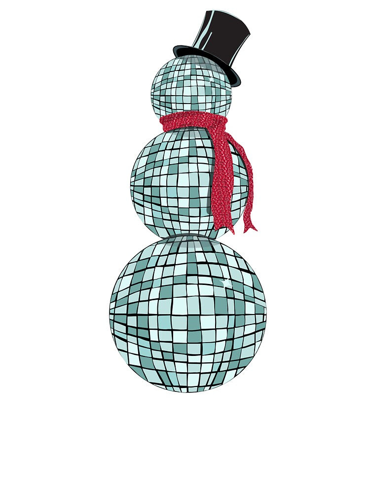 Disco Ball Snowman Mr. Fancy Pants by HeidiMyersArt