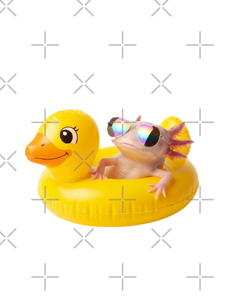 Axolotl duck pool float funny kawaii cute meme by CheeseBlueprint