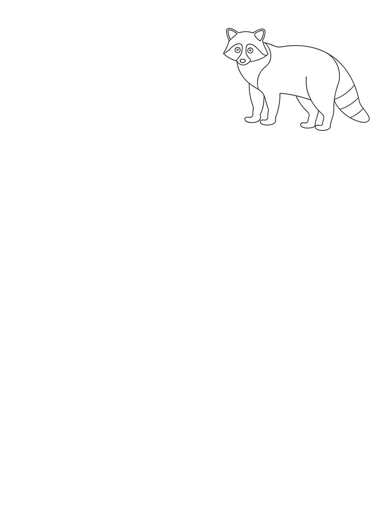 Raccoon Elegant 2 Line Art Gift by OneLine Studio